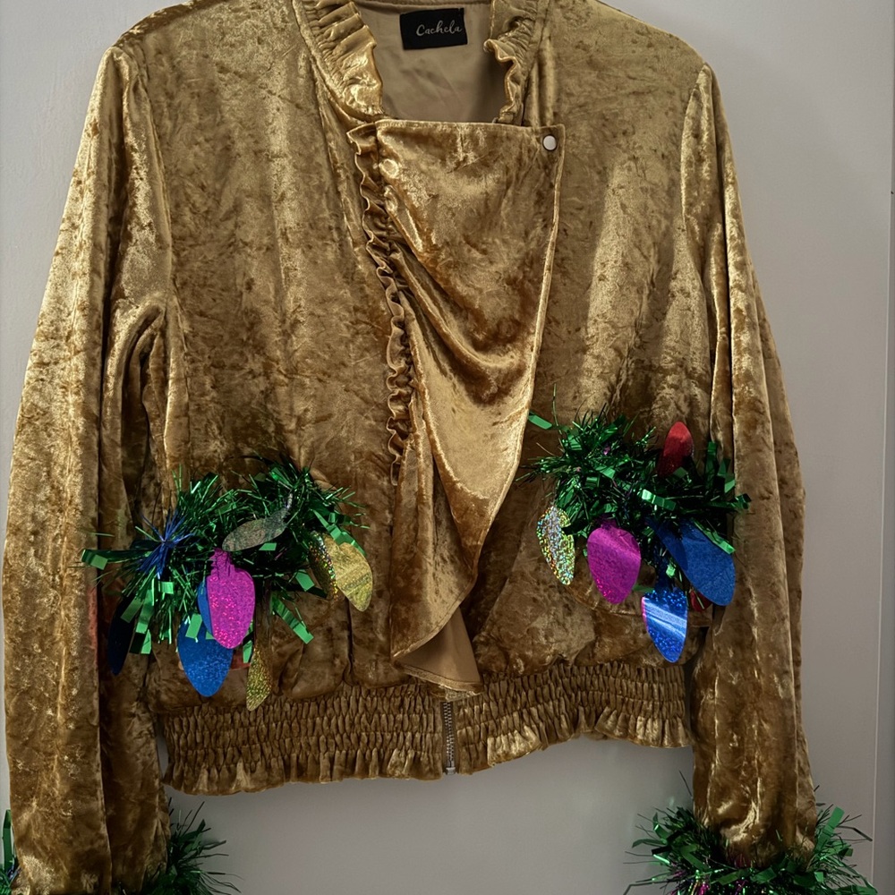 Cache Gold Velvet Jacket